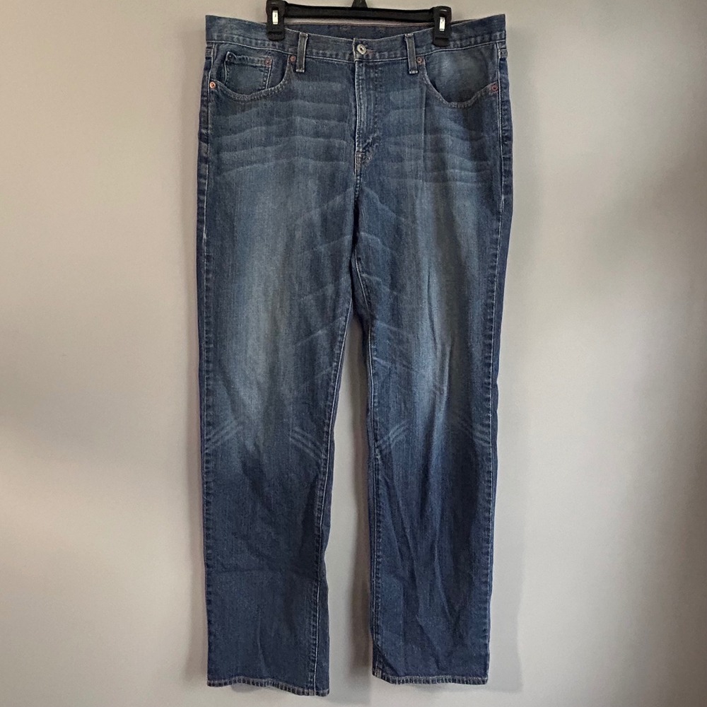 Lucky Brand Vintage‎ Straight Jeans Mens 38x34 Medium Wash Cayman 7MC1010 Denim